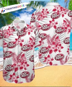 Dr Pepper Flower Hawaiian Shirt