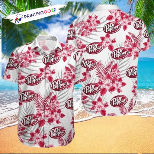 Dr Pepper Flower Hawaiian Shirt