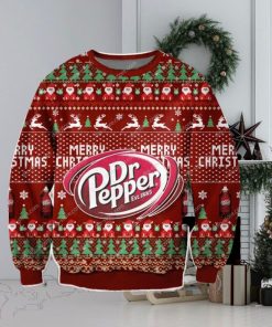 Dr Pepper Merry Christmas Ugly Xmas Wool Knitted Sweater