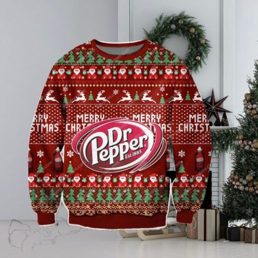 Dr Pepper Merry Christmas Ugly Xmas Wool Knitted Sweater