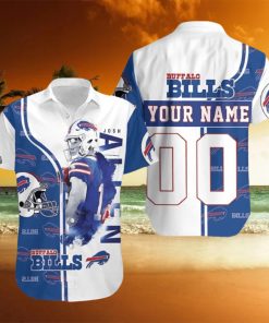 Buffalo Bills Hawaiian Shirt, 17 Josh Allen, Button Down Hawaiian Shirt