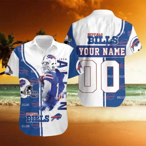 Buffalo Bills Hawaiian Shirt, 17 Josh Allen, Button Down Hawaiian Shirt