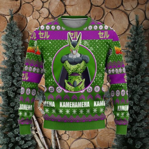 Dragon Ball Cell Kamehameha Ugly Christmas Sweaters