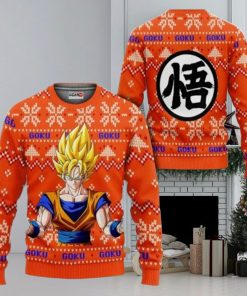 Dragon Ball Goku Super Saiyan Ugly Christmas Sweaters