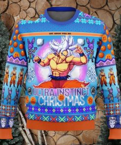Dragon Ball Goku We Wish You An Ultra Instinct Christmas Ugly Christmas Sweaters