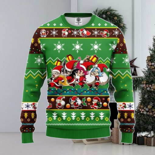 Dragon Ball Kid Brown Green 1 Amazing Gift Ugly Christmas 3D Sweater Christmas Gift For Men And Women