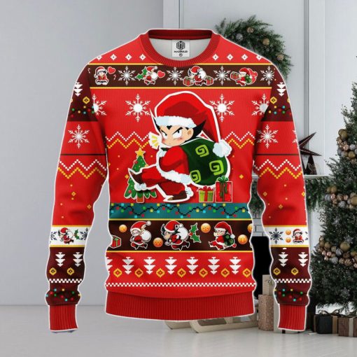 Dragon Ball Red Anime Ugly Christmas Sweater Red 1 Amazing Gift Men And Women Christmas Gift