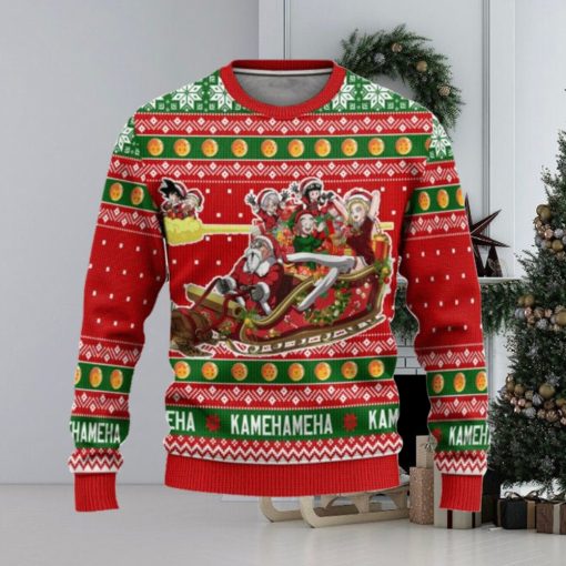 Dragon Ball Sleigh Kamehameha Ugly Christmas Sweaters