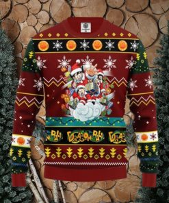 Dragon Ball Ugly Christmas Sweater Red Brown 1 Amazing Gift Cute Christmas Gift