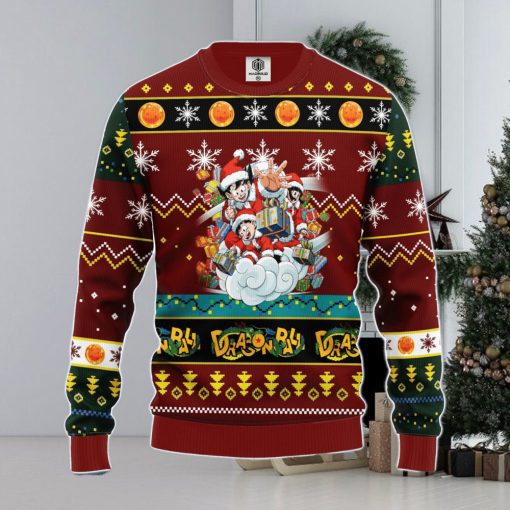 Dragon Ball Ugly Christmas Sweater Red Brown 1 Amazing Gift Men And Women Christmas Gift