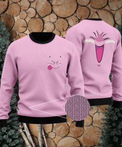 Dragon Ball Z Happy Majin Buu Face Pink Ugly Sweater