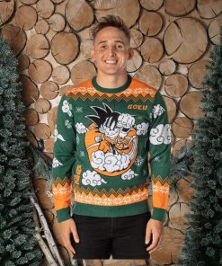 Dragon Ball Z Men's Kid Goku On Cloud Nimbus Ugly Christmas Sweater