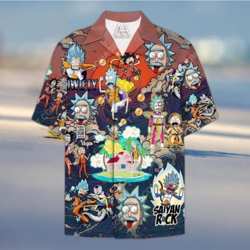 Dragon Ball Z Rick And Morty Hawaiian Shirt Summer Holiday Gift