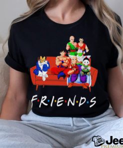 Dragon Ball characters on sofa Friends Anime shirt