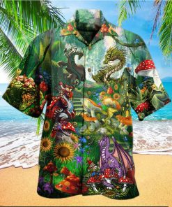 Dragon Mushroom Love Forest Hawaiian Shirt