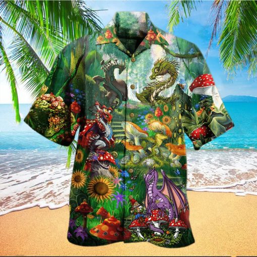 Dragon Mushroom Love Forest Hawaiian Shirt