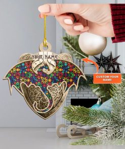 Dragon Viking Personalized Suncatcher Ornament