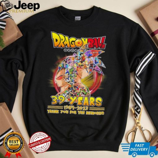 Dragonball 39 years 1984 2023 thank you for the memories shirt