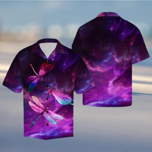 Dragonfly Galaxy Hawaiian Summer Beach Shirt