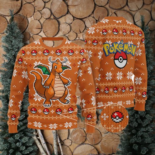 Dragonite Dragonite Anime Xmas Pocket Monster Gift Ugly Christmas Sweater For Men And Women