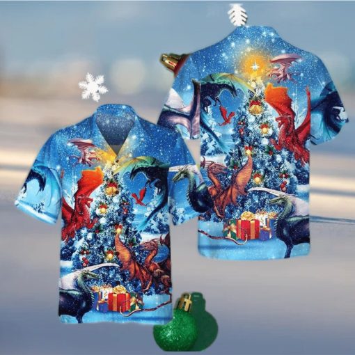 Dragons Reunion Christmas Hawaiian Shirt Funny Button Up Shirt Gifts For Dragon Lovers