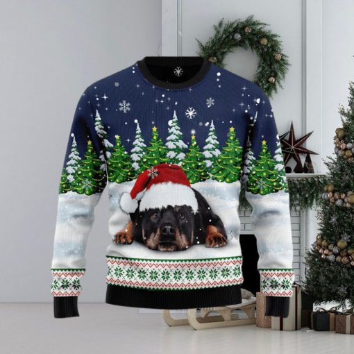 Dreaming Rottweiler Under Snow Ugly Christmas Sweater For Men & Women, Dog sweater, Christmas gift for Dog lover