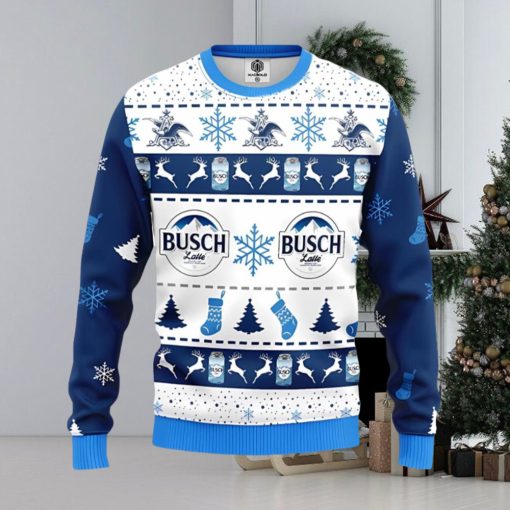 Drink Busch Latte Beer Ugly Christmas Sweater Xmas 3D Printed Christmas Sweater Gift
