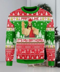 Drink Like It Is My Birthday Jesus Ugly Sweater