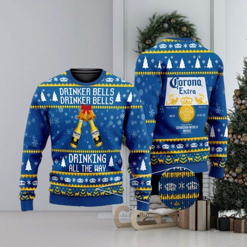 Drinker Bells Corona Extra Beer 3D All Over Printed Ugly Christmas Sweater 3D Printed Men And Women Holiday Gift