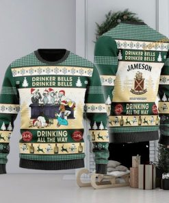 Drinker Bells Jameson Irish Whiskey Xmas 3D Matching Christmas Sweater