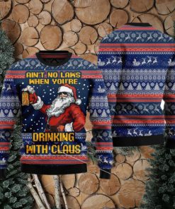 Drinking With Claus V1 Ugly Christmas Sweater For Men And Women