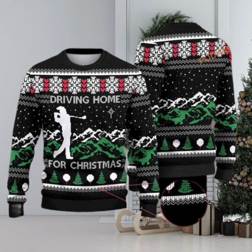 Driving Home for Christmas Golf Knitted Xmas 3D Matching Christmas Sweater