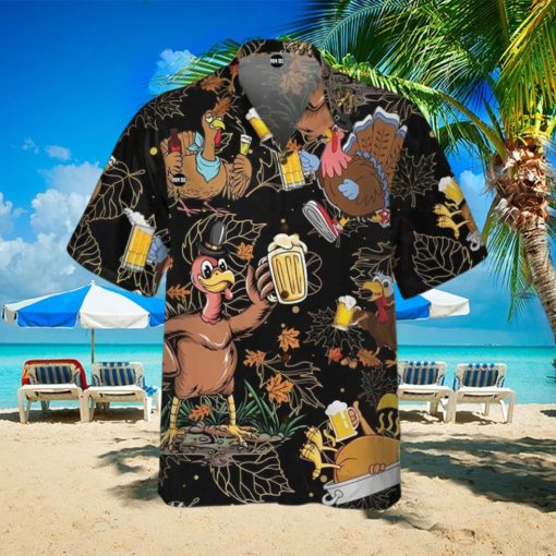 Drunk Turkey Thanksgiving Hawaiian Shirt