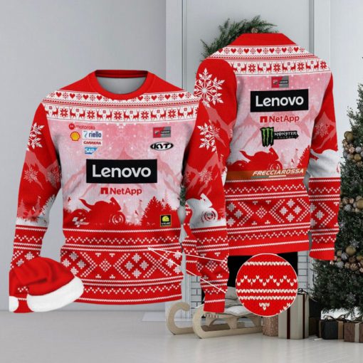 Ducati Lenovo Team Racing Moto Ugly Christmas Sweater For Men And Women