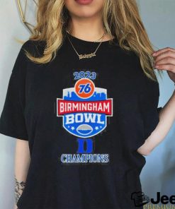 Duke Blue Devils Champions 2023 76 Birmingham Bowl Logo T Shirt