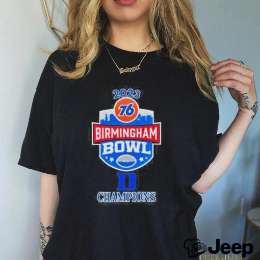 Duke Blue Devils Champions 2023 76 Birmingham Bowl Logo T Shirt