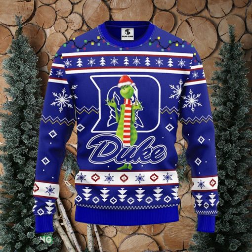 Duke Blue Devils Funny Grinch Christmas Ugly Sweater Sport Christmas Gift Ideas