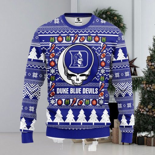 Duke Blue Devils Grateful Dead Ugly Christmas 3D Xmas Sweater Christmas Gift For Fans