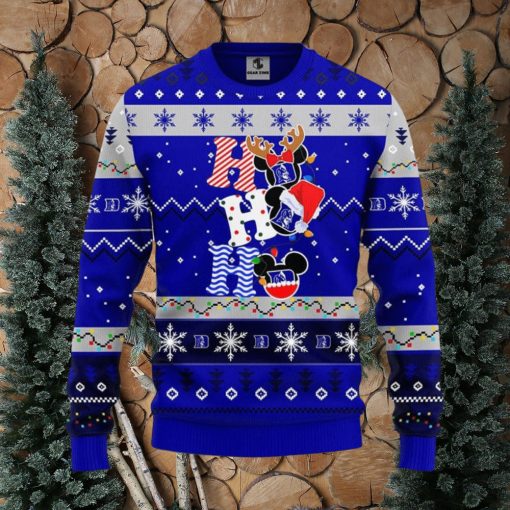 Duke Blue Devils Hohoho Mickey Christmas Ugly Sweater Sport Christmas Gift Ideas