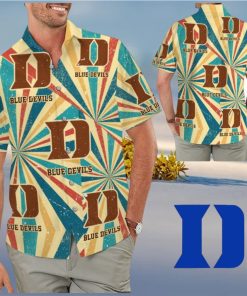 Duke Blue Devils Retro Tropical Hawaiian Shirt for Men Women