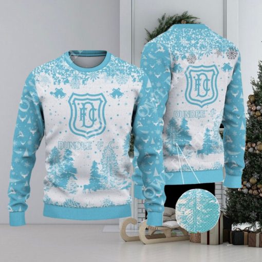 Dundee F.C. SPFL Scottish Snow Fall Pine Ugly sweater