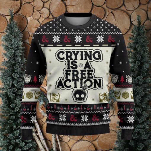 Dungeons Dragons Crying Christmas Sweater