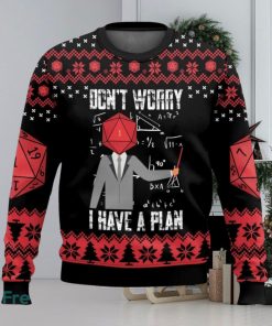 Dungeons & Dragons Don’t Worry I Have A Plan All Over Printed Ugly Christmas Sweater 2023 Christmas Gift Ideas Holiday Gift