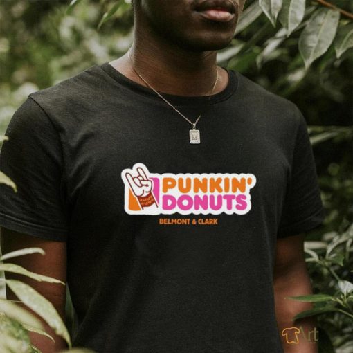 Dunkin’ Donuts X Punkin’ Donuts Belmont and Clark logo shirt