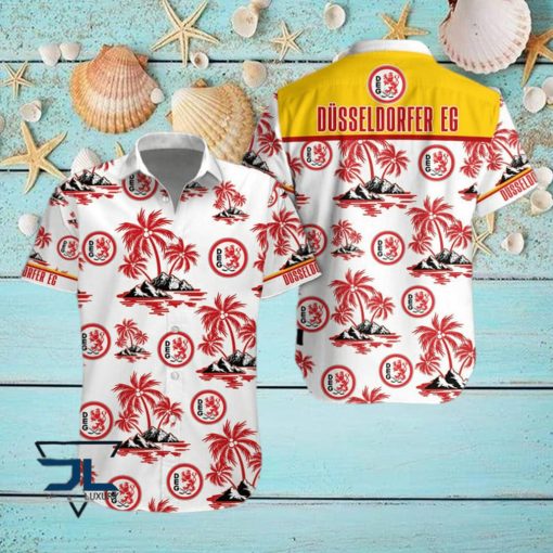 Dusseldorfer EG Deutsche Eishockey Liga Coconut Tree Island Hawaiian Shirt