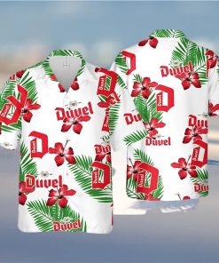 Duvel Beer Hibiscus Flower Pattern Hawaiian Shirt Beach Lovers Gift