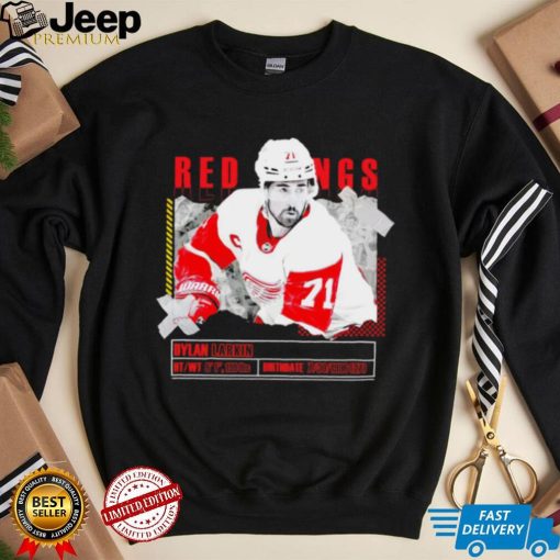 Dylan Larkin number 71 Detroit Red Wings ice hockey player pose paper gift shirt