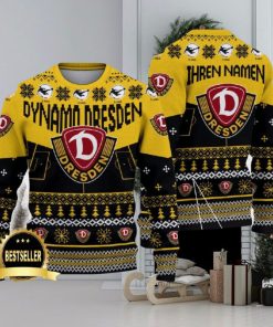 Dynamo Dresden Ugly Christmas Sweater Logo Custom Name Gift Fans