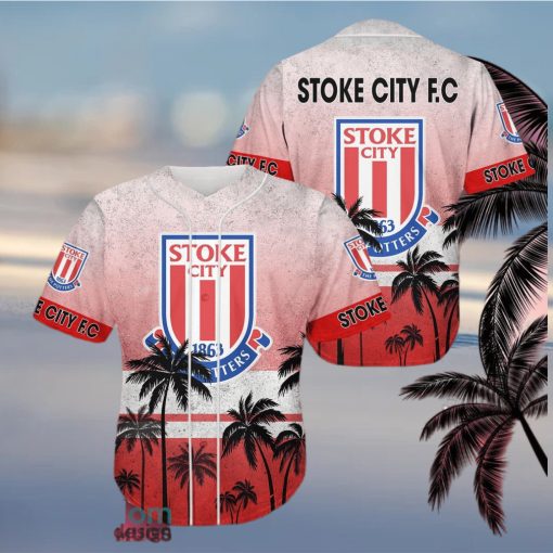 EFL Logo Style Coconut Stoke City FC Fans Jersey Baseball Shirt