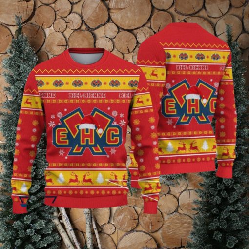 EHC Biel Vacation National League Und Swiss League 3D Ugly Christmas Sweaters For Fans Gift